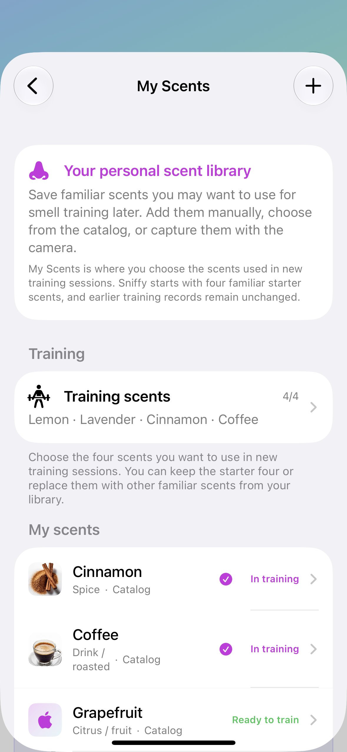 My Scents personal scent library